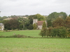 A distant view of Odstock church.