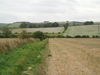 The view back towards Dogdean Farm.