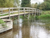 The footbridge over the River Test.
