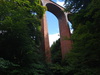The high railway viaduct above Skelton Beck.