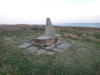 The bench marking the end of the Cleveland Way.
