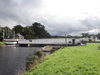 A swing bridge over the Caledonian Canal in Inverness.
