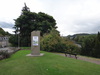 The stone marking the end of the Great Glen Way outside Inverness Castle.