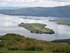 Looking down over the southern end of Loch Lomond.