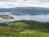 Looking down over the southern end of Loch Lomond.