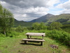 A table in the forest above Crianlarich.
