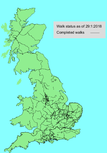 Map of my walks