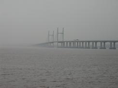 The Second Severn Crossing viewed from Severn Beach. 