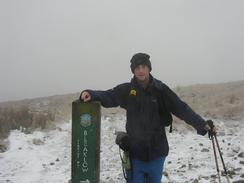 P20031030623	Myself by the Pennine Way sign at Ashop Head.