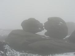 P20031170694	The 'Kissing Stones', at the Wain Stones, Bleaklow Head.