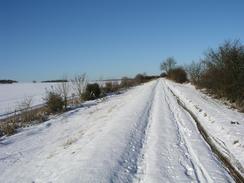 The Roman Road approaching the A11(T).