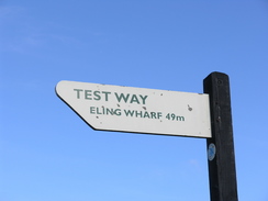 P2007A309942	The sign marking the end of the Test Way.