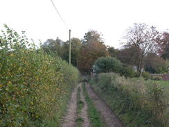 P2008A175679	The lane leading to Four Marks station.