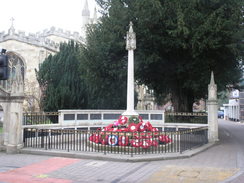 P20091015717	The war memorial outside St Nicholas' church, Newbury.