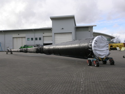 P20112142954	A wind turbine in the Vestas factory.