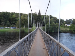 P2011DSC04757	The suspension bridge over the Spey in Aberlour.