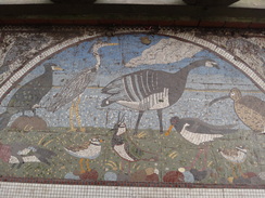 P2011DSC05018	The mosaic at the western trailhead of Hadrian's Wall Path.