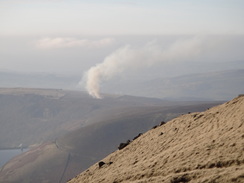 P2011DSC07944	A fire on moorland.