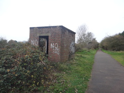 P2017DSC07346	An old railway hut at the site of Willington station.