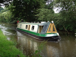 P2018DSC01758	A canalboat at Wrenbury Heath.