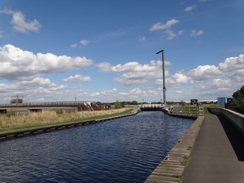 P2018DSC03131	Heading east along the new stretch of canal towards Grangemouth.
