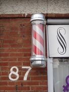 P2018DSC04338	A barber's ship pole, Banbury.