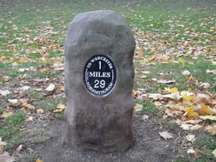 P2018DSC06246	A milestone beside the canal in Worcester.
