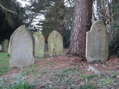 P2019DSC07925	Gravestones in Farnborough churchyard.