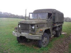 P2019DSCF2585	An army lorry at Fieldsway Farm.