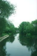 O03	Looking east along the canal at Greenham Lock.