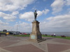 The Captain Cook statur in Whitby.