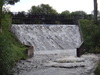 An overflow weir from the canal.