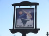 The signboard of the Vulcan Arms in Sizewell Gap.
