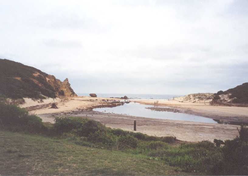 The beach at Aireys inlet.