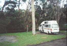 AE34	The campervan at the campsite in Lorne.