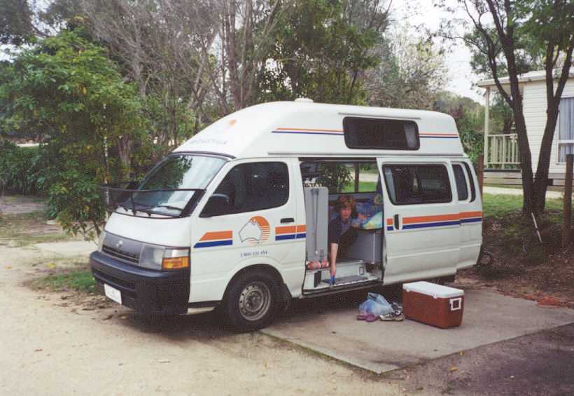 The campervan at Metung.