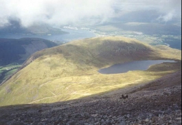 AM09	The view down to Lochan Meall an t-Suidhe on the descent from the summit