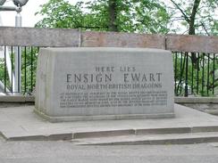 P6080041	The memorial to Ensign Ewart in the car park at Edinburgh Castle.