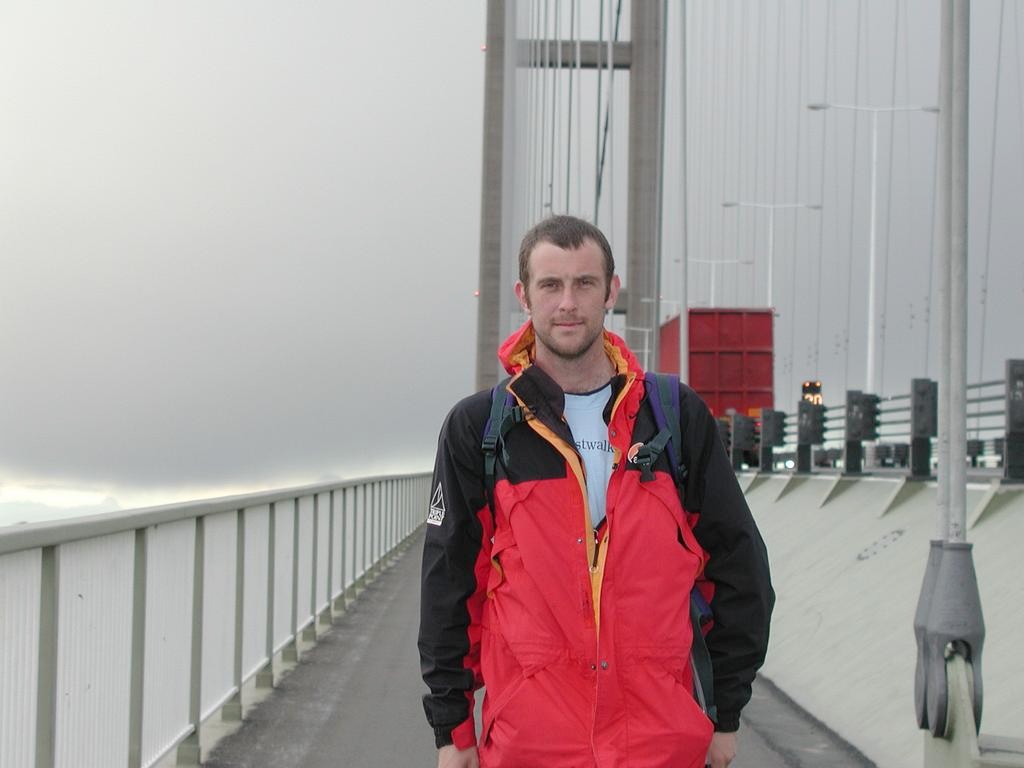 Myself standing on the Humber Bridge. 