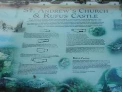 P20031050021	An information board about Rufus Castle. 