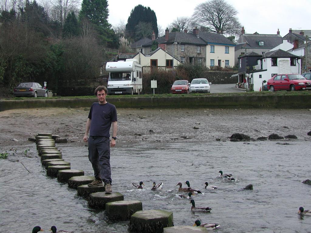 Myself on the stepping stones in Larryn. 