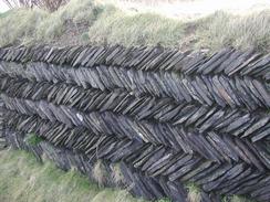 P20032110016	Traditional Cornish herringbone slate walls. 