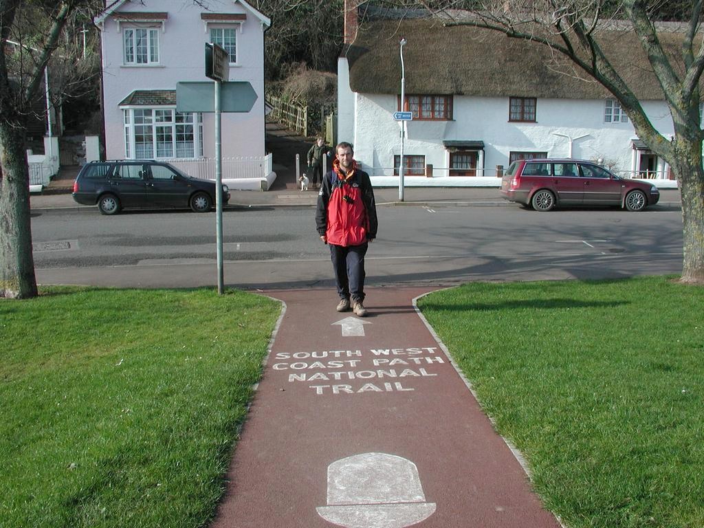 Myself at the end of the South West Coast Path in Minehead. 