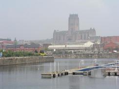 P20034211777	The Anglican Cathedral viewed from Liverpool Marina.