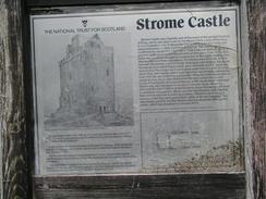 P20037235742	An information board about Strome Castle.
