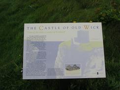 P20038197360	An information board about the Castle of Old Wick.