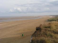 The view east from the cliffs at Hunstanton.