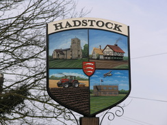 P20062110514	Hadstock village sign.