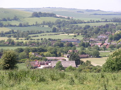 P20066103299	Looking down over Ogbourne St George.
