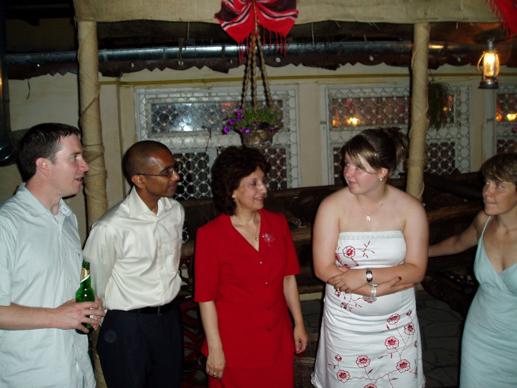 Chris, Joyee, a Romanian lady, Becky, and Liz.